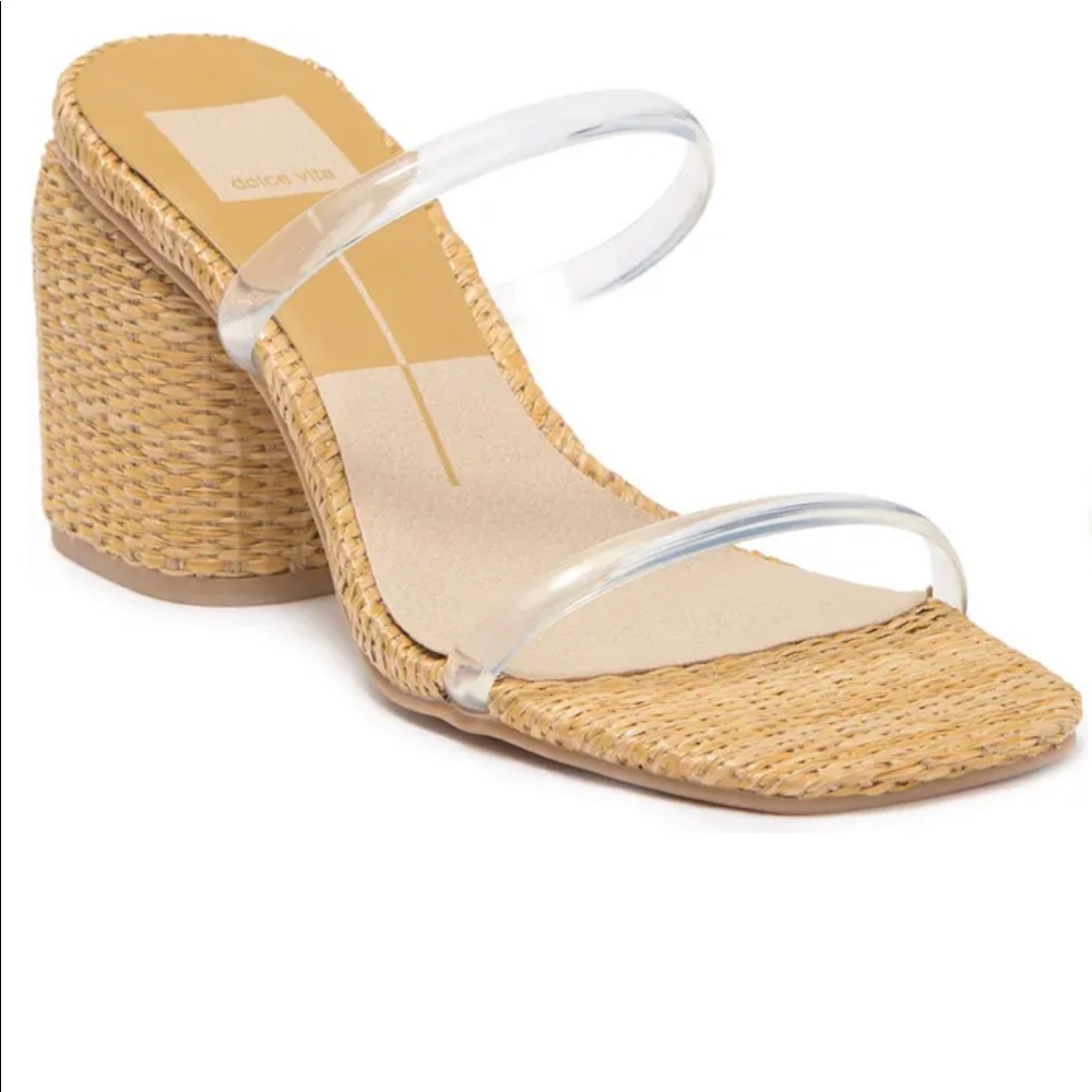Women’s Dolce Vita raffia block heel sandals